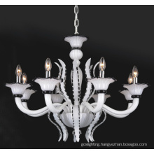 White Glass Modern Pendant Chandelier (81083-8)